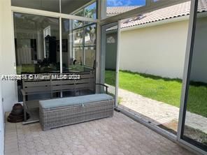 a view of a backyard with a garden