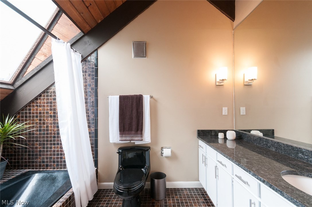 3838 West Bath Road Akron, OH 44333 - Photo 7 of 27 Master bath with skylight above the tub and separate vanity with sink.