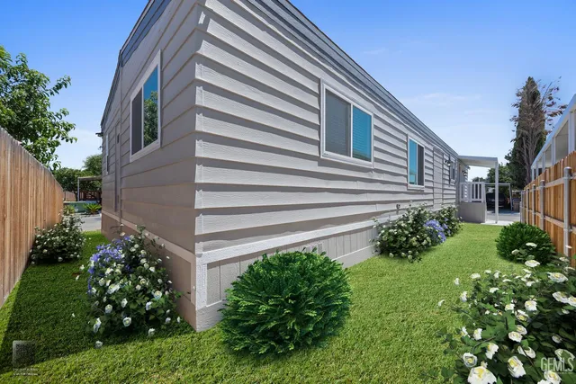 a house view with a garden space