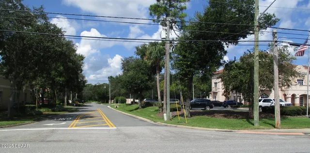 a view of street with houses