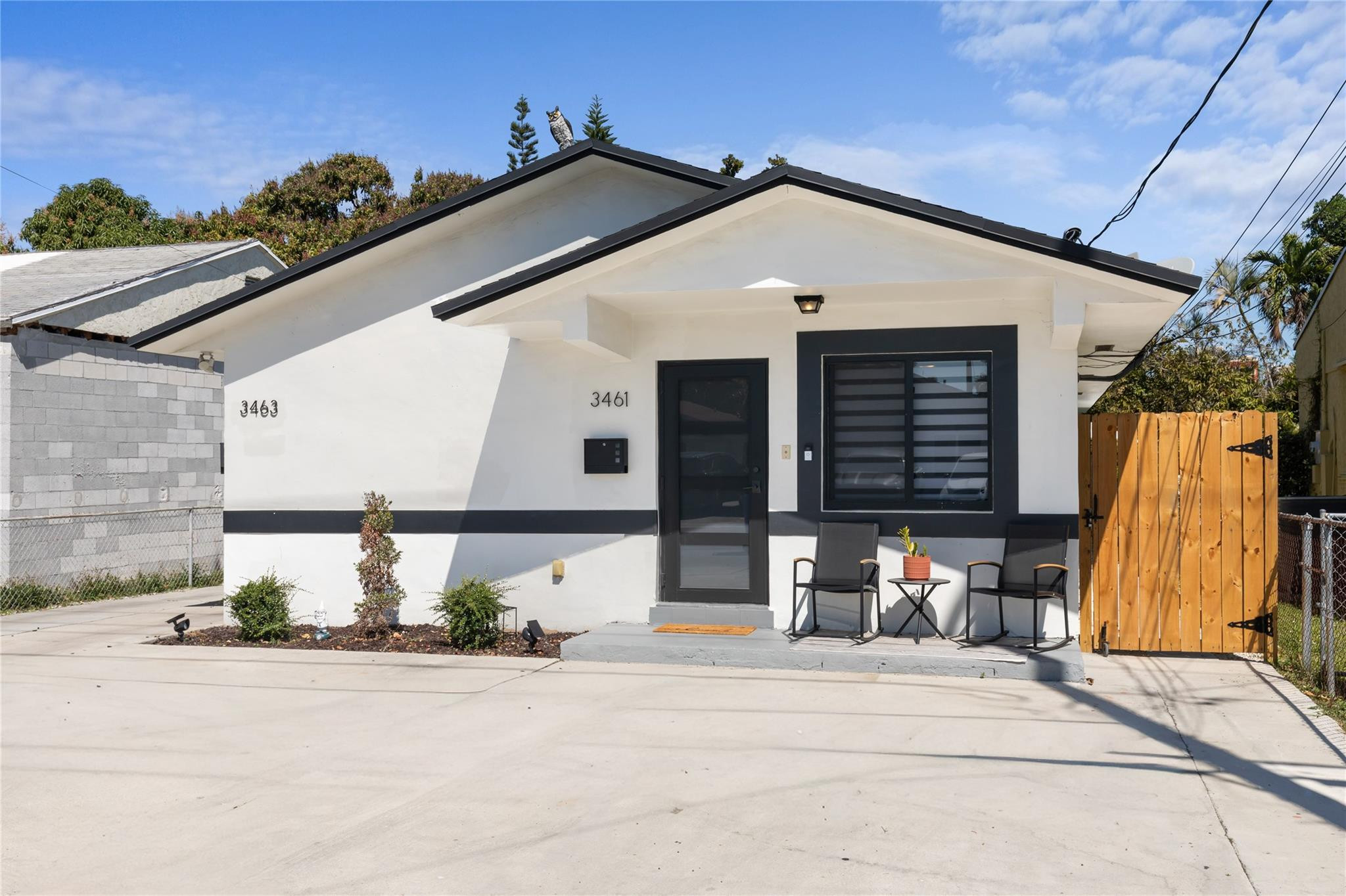 a front view of a house with a garage