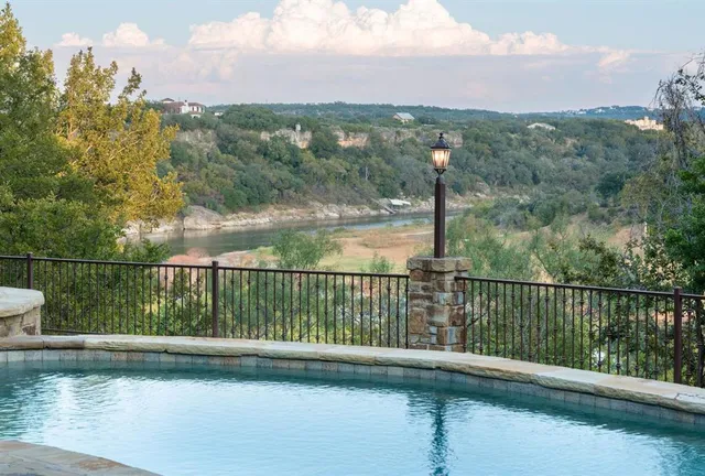 a view of a street from a balcony