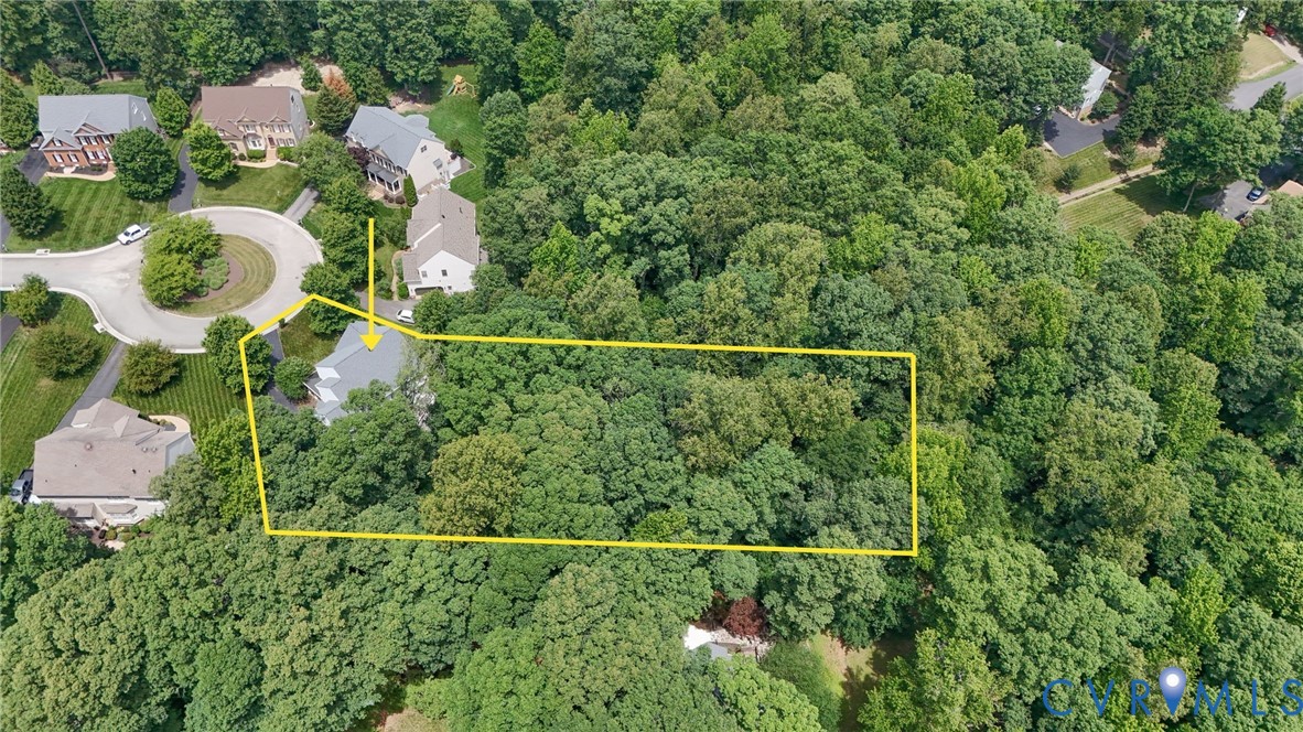 13424 Tipple Point Road Midlothian, VA 23114 - Photo 52 of 53 an aerial view of a house with a yard and lake view