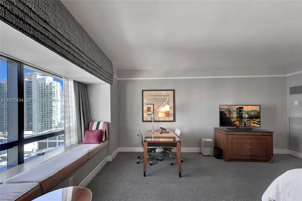 a room with furniture