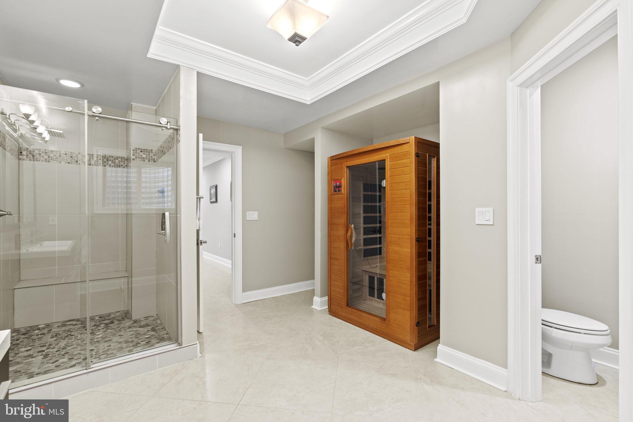 1204 Allendale Road McLean, VA 22101 - Photo 54 of 62 a bathroom with a shower and a toilet