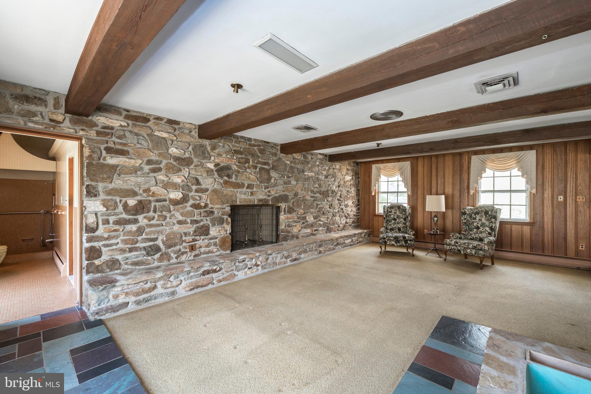 108 Township Line Road Exton, PA 19341 - Photo 5 of 60 Gorgeous Floor to Ceiling Stone Fireplace