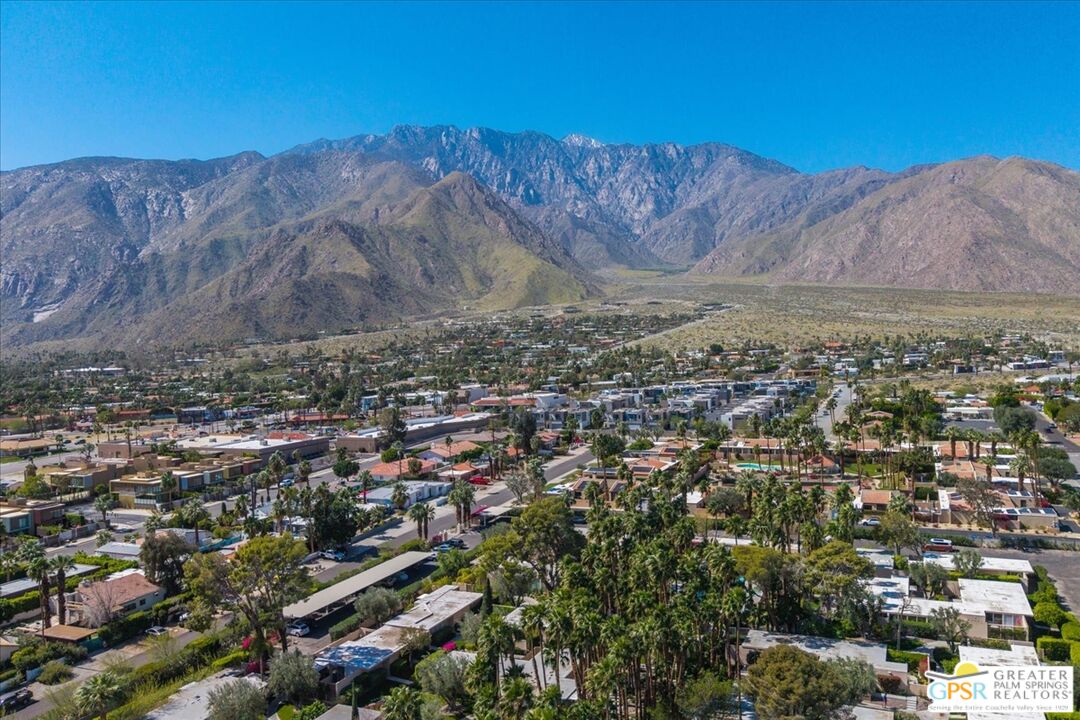 360 Cabrillo Road, Unit 220 Palm Springs, CA 92262 - Photo 55 of 57 a view of a city with mountains in the background