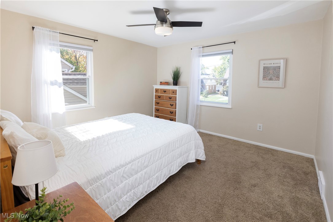 2783 Hampton Road Rocky River, OH 44116 - Photo 23 of 41 Bedroom #2 offers updated windows, plush carpet with hardwood underneath and a closet!