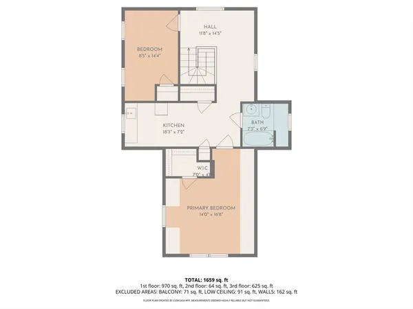 a picture of a room with a black and white wall