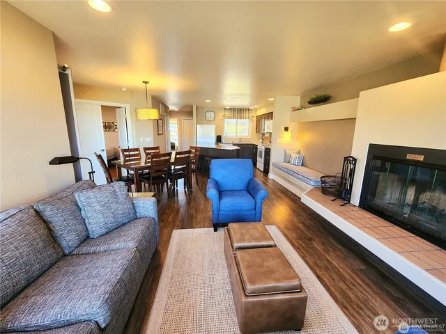 a kitchen with a table and chairs in it