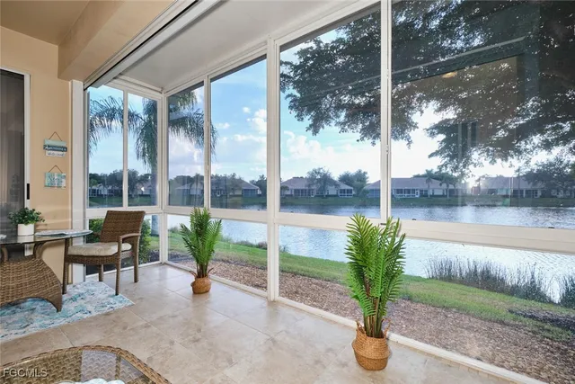 a view of garden with patio