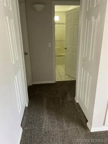 an empty room with an entrance