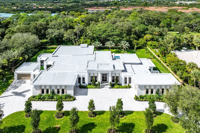 an aerial view of multiple houses with yard