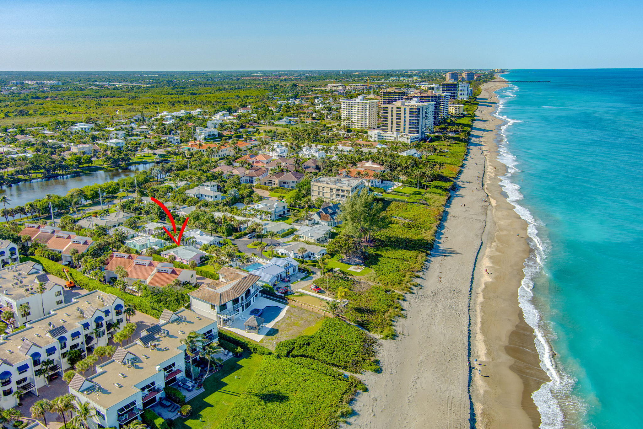 240 Celestial Way, Unit 5 Juno Beach, FL 33408 - Photo 29 of 41 a view of lake and yard