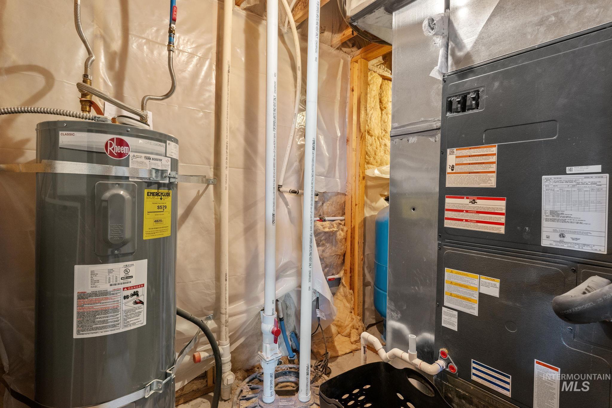 3625 North 2000 West Rexburg, ID 83440 - Photo 27 of 50 Utilities with electric water heater and heating unit