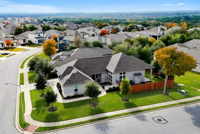 an aerial view of multiple house