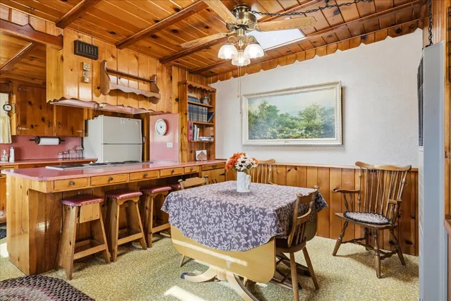 a bed room with a bed and furniture