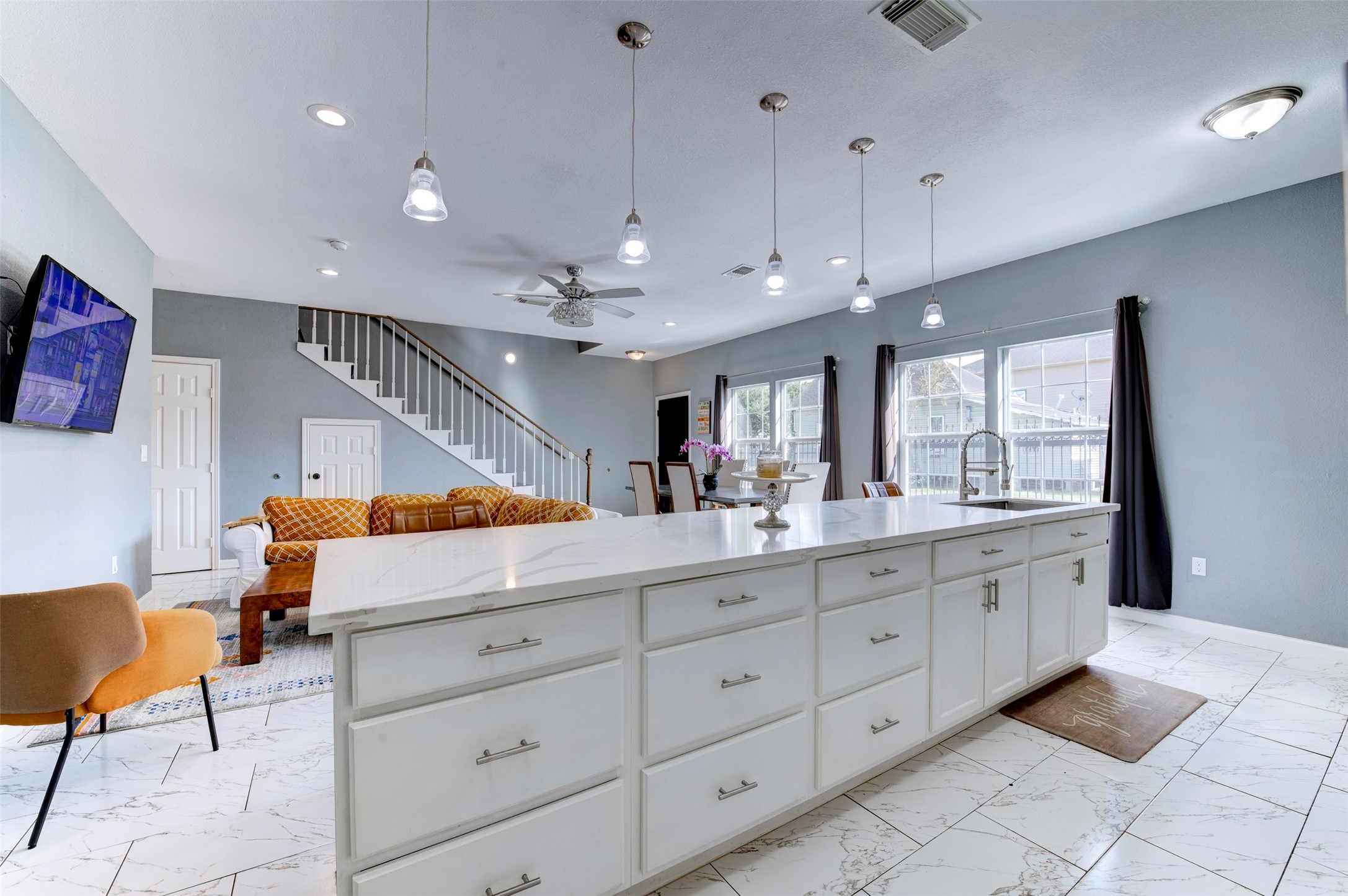 301 Tabor Street Houston, TX 77009 - Photo 7 of 33 a bathroom with a sink vanity and mirror