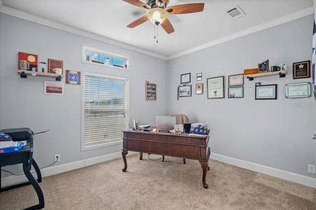 a room with furniture and window