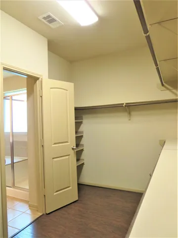 a view of a walk in closet