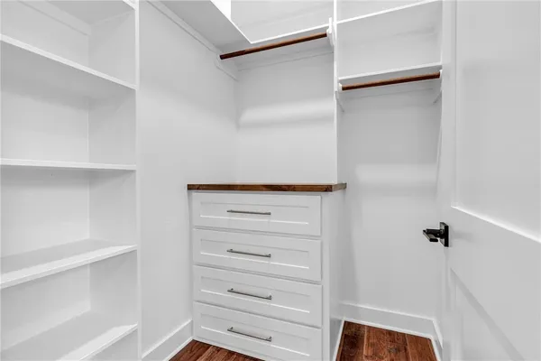 a close view of closet