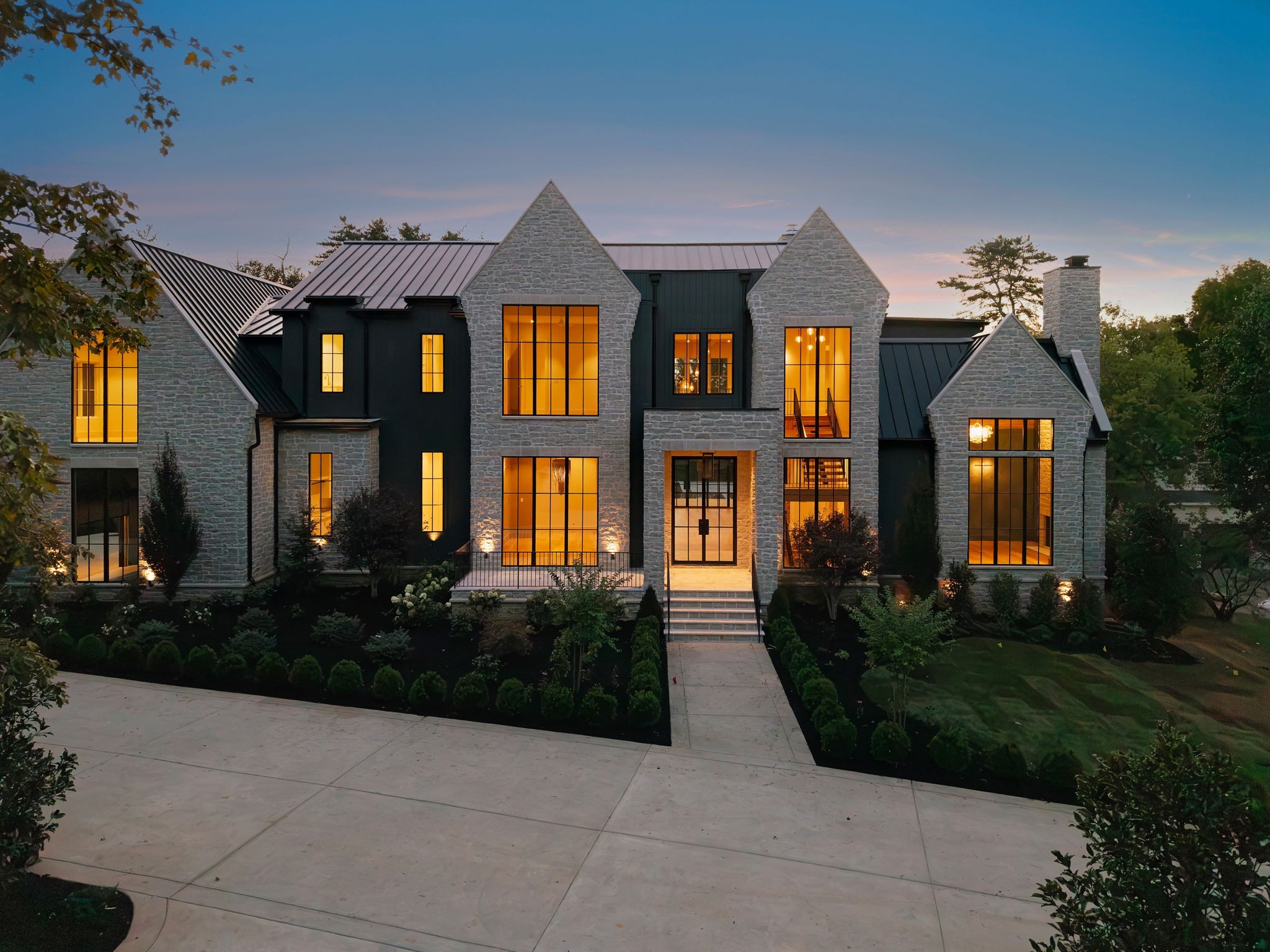 a front view of a house