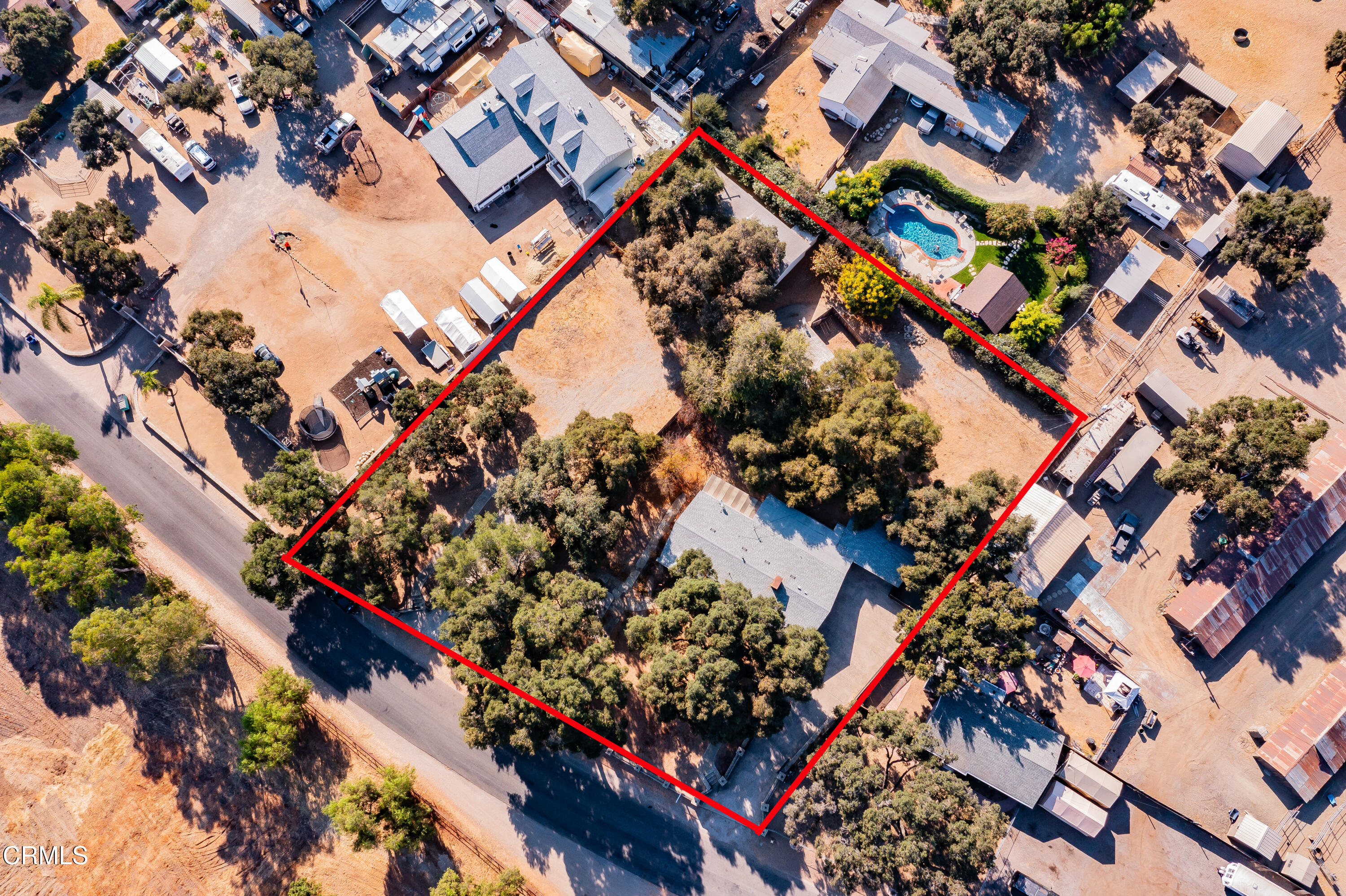 467 Riverside Road Oak View, CA 93022 - Photo 56 of 65 an aerial view of residential houses with outdoor space