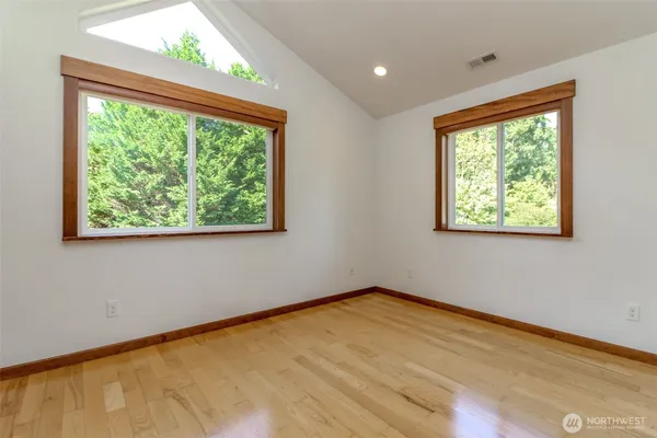 an empty room with a window