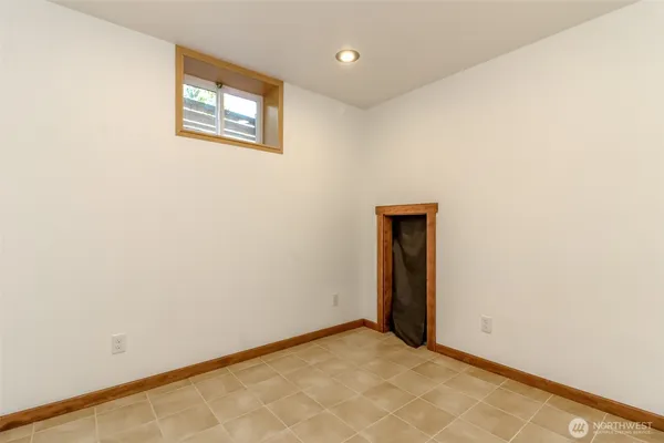 an empty room with a window