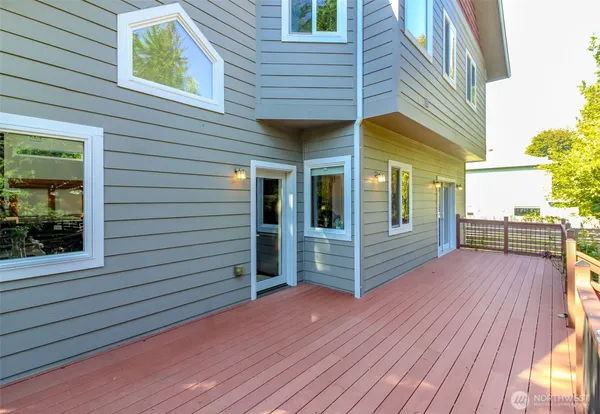 a view of a house with a deck