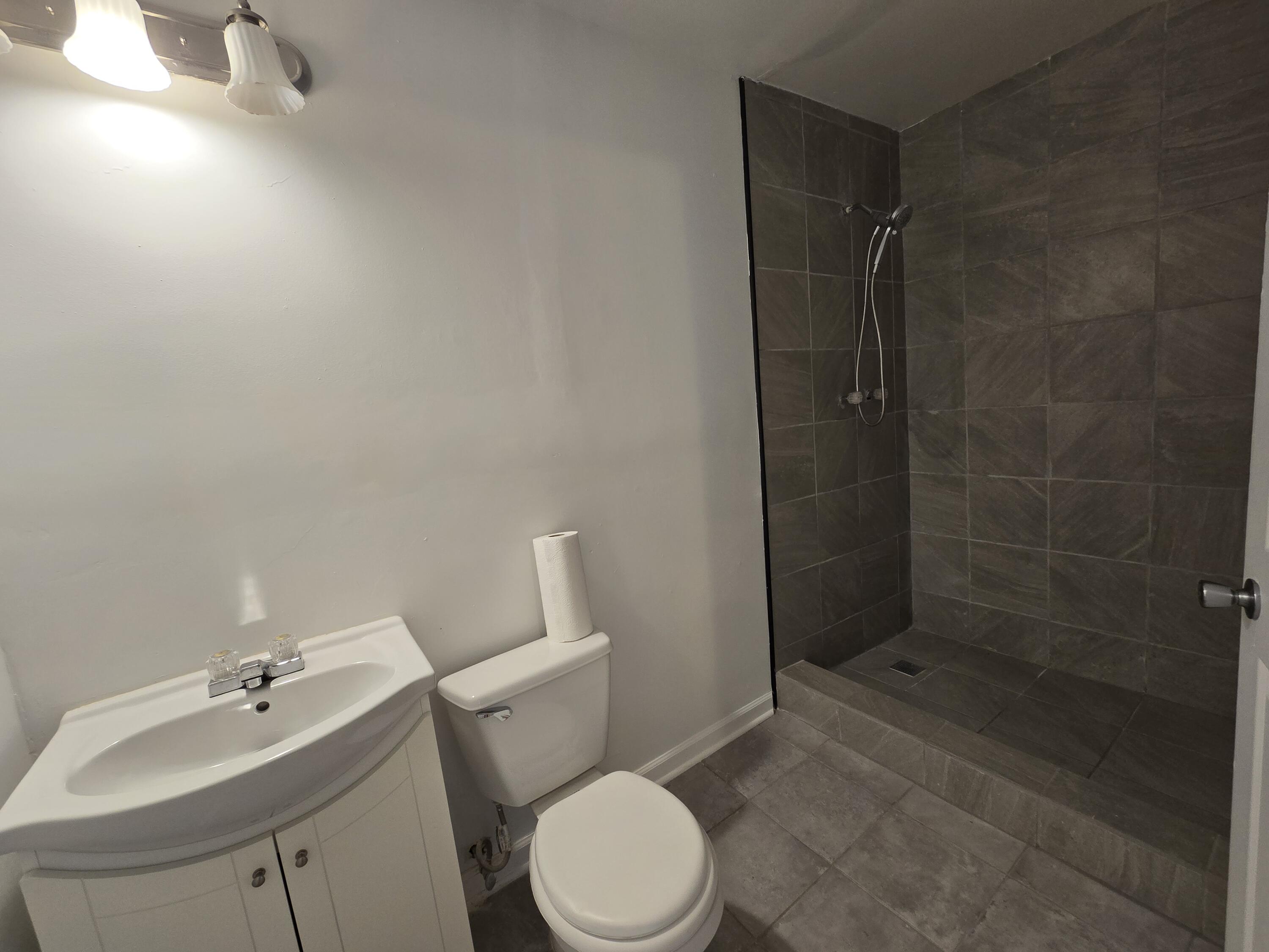 2128 Tennessee Street Gary, IN 46407 - Photo 9 of 26 a bathroom with a toilet a sink and shower