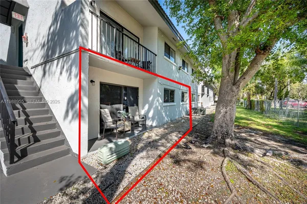 a front view of a house with entertaining space