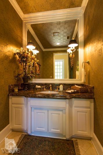 2702 Ladbrook Way Thousand Oaks, CA 91361 - Photo 9 of 45 a bathroom with a granite countertop sink and a mirror