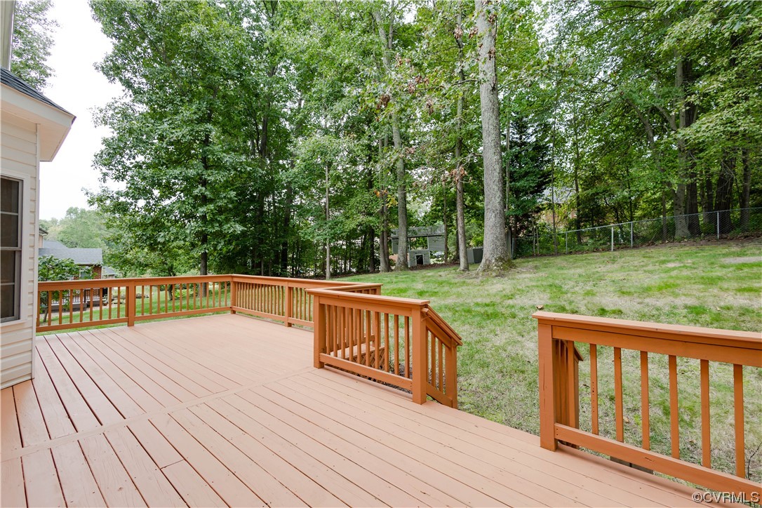 12904 Chipstead Road Chester, VA 23831 - Photo 47 of 50 a view of balcony with deck and wooden floor