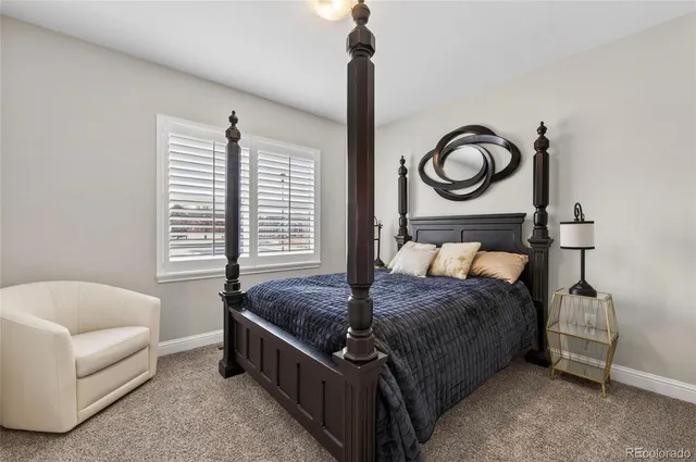 a bedroom with bed and a window