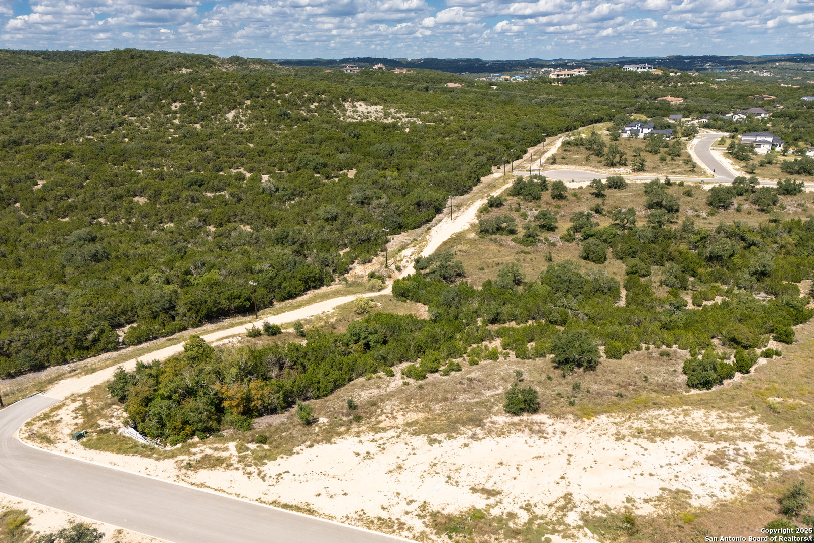 a view of a lake from a yard
