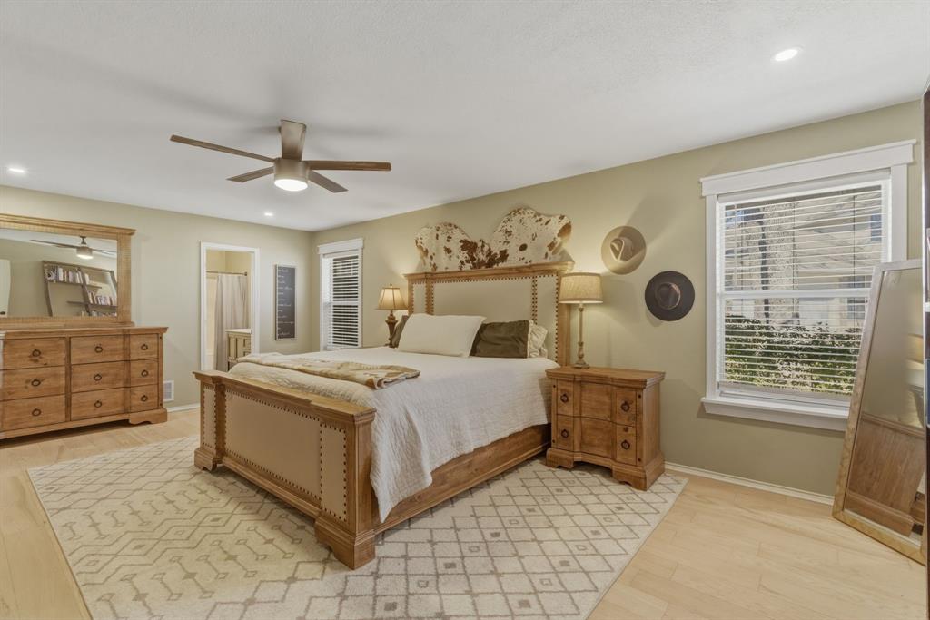 945 Lakeridge Drive Azle, TX 76020 - Photo 18 of 40 a bedroom with a large bed and a window