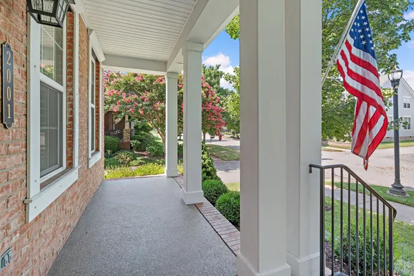 a view of an entryway with garden