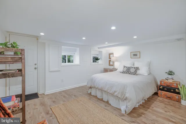 front view of a building with a yard