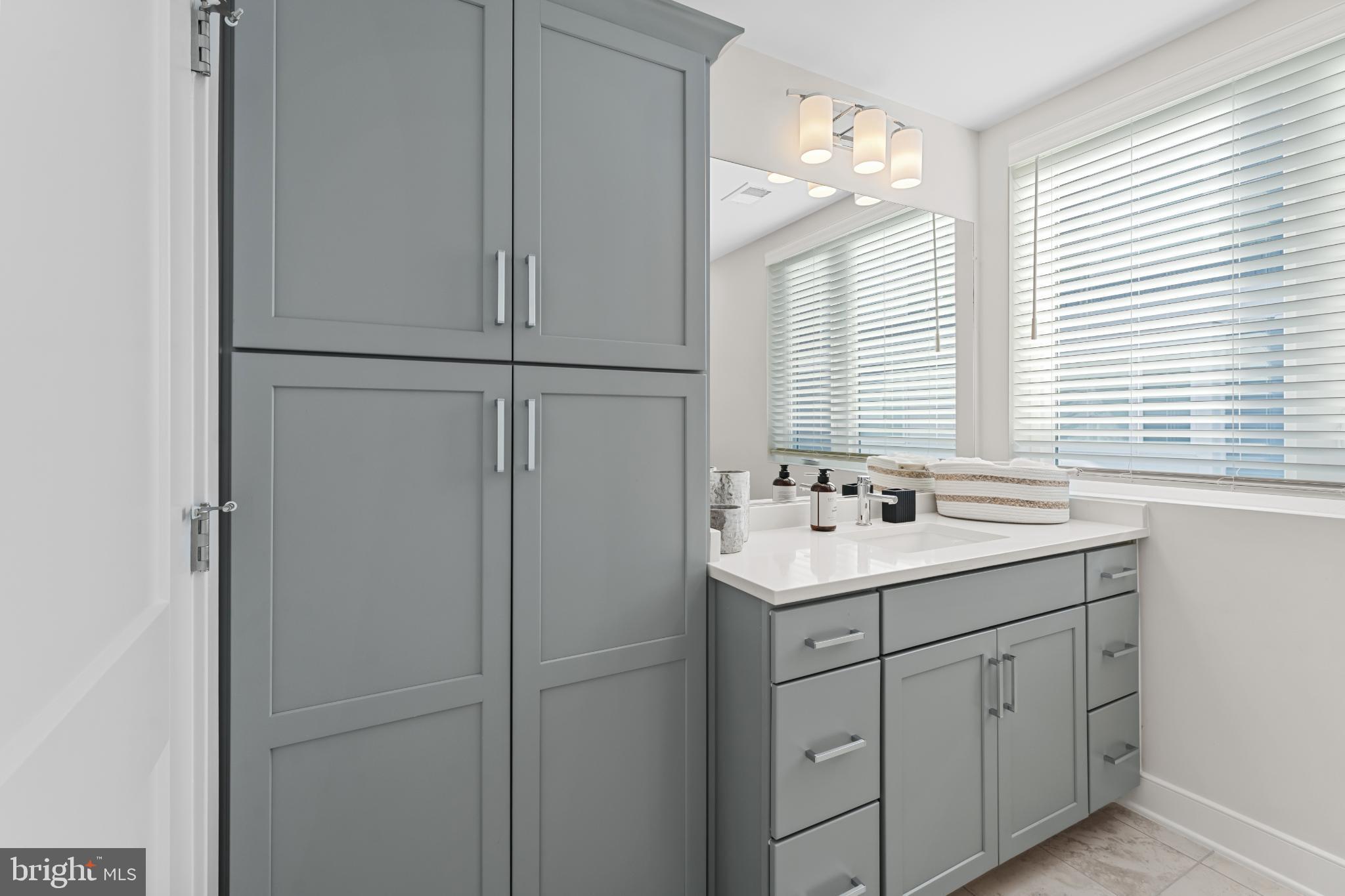 2823 24th Road South Arlington, VA 22206 - Photo 19 of 51 Sleek modern bathroom with ample storage.
