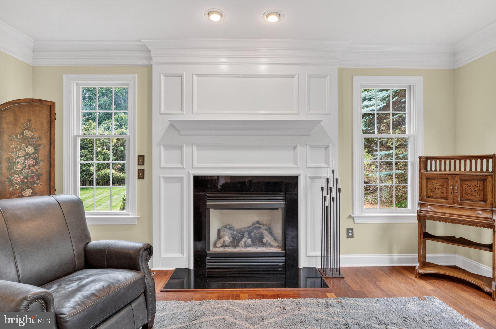 342 Ring Road Chadds Ford, PA 19317 - Photo 12 of 95 Elegant living space with cozy fireplace.