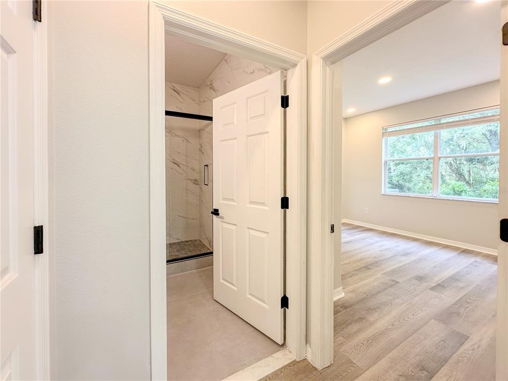 7322 Bridgeview Drive Wesley Chapel, FL 33545 - Photo 54 of 75 a view of a bathroom with a glass door