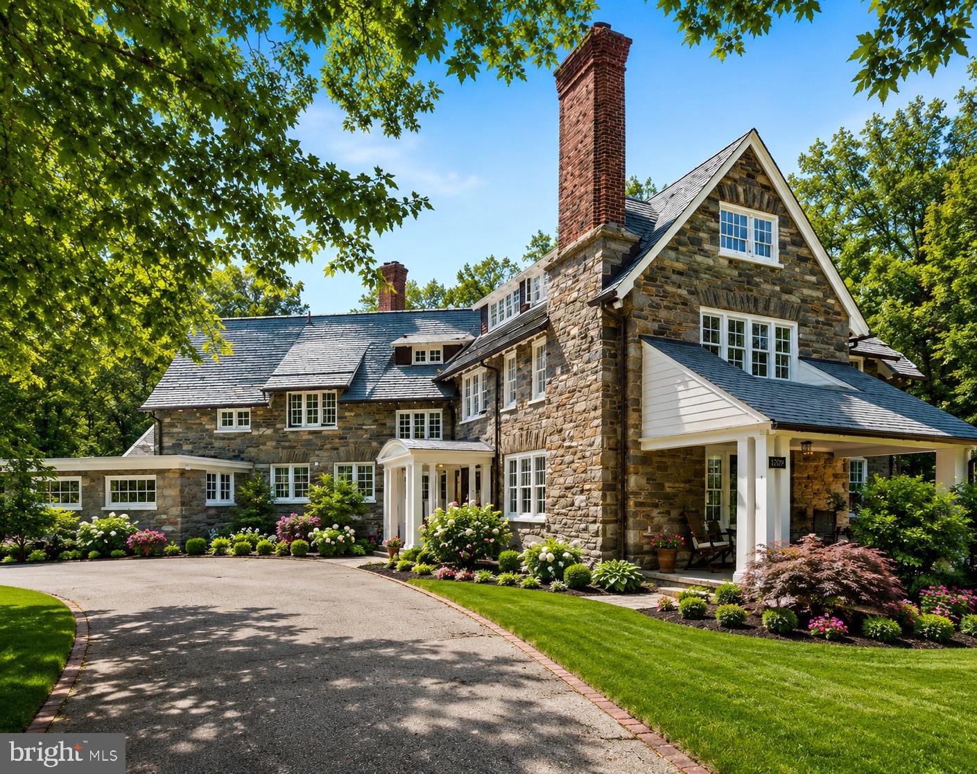 1209 Lenox Road Jenkintown, PA 19046 - Photo 33 of 45 Charming stone residence in lush greenery.