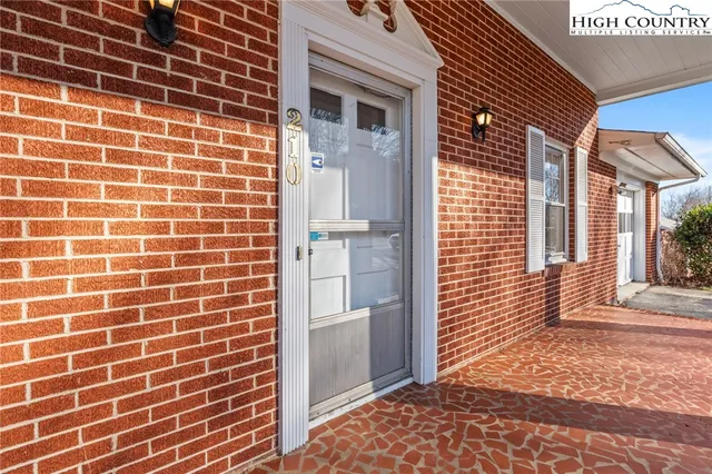 a view of a brick wall