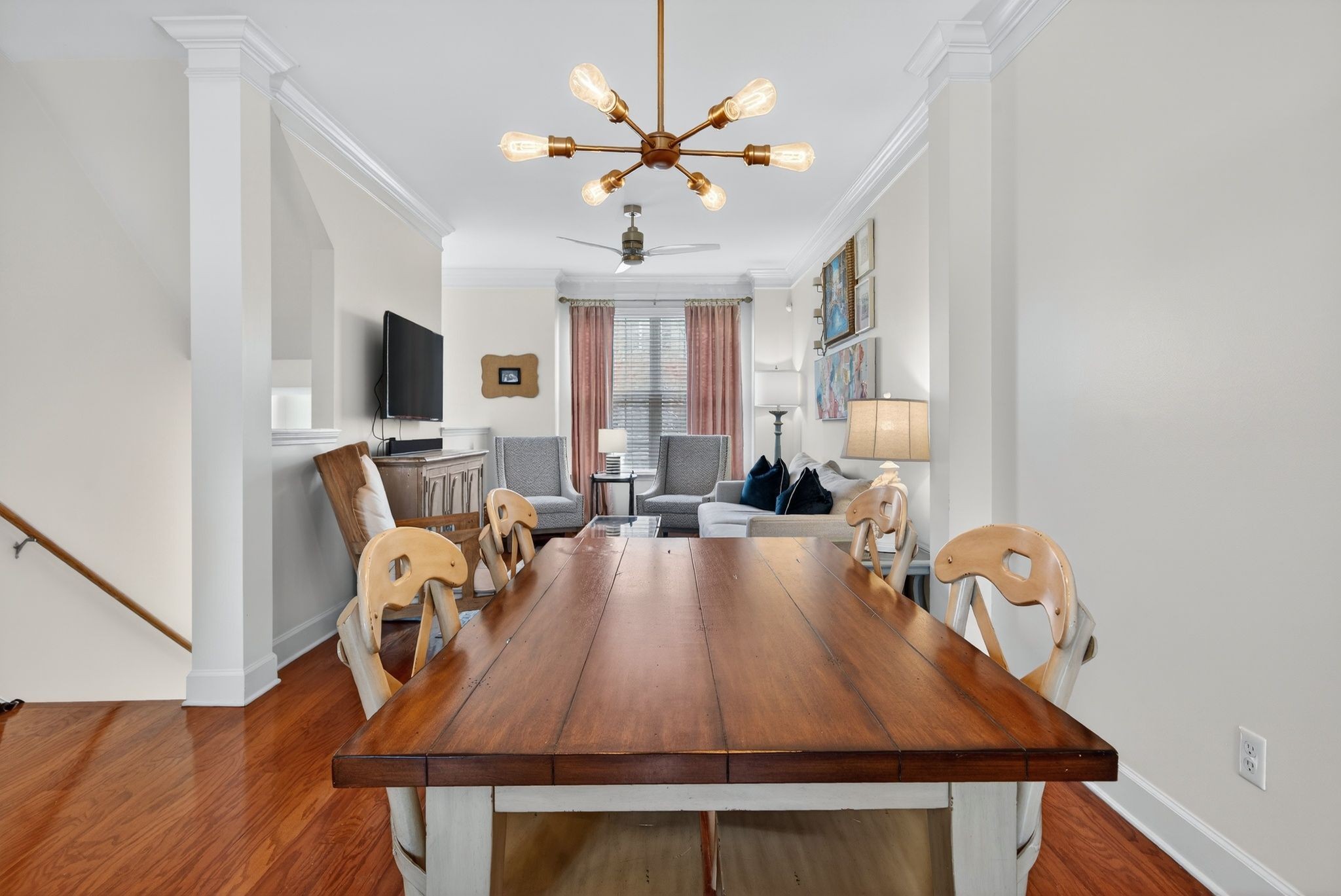 7246 Althorp Way Nashville, TN 37211 - Photo 11 of 34 a living room with furniture a fireplace and a flat screen tv