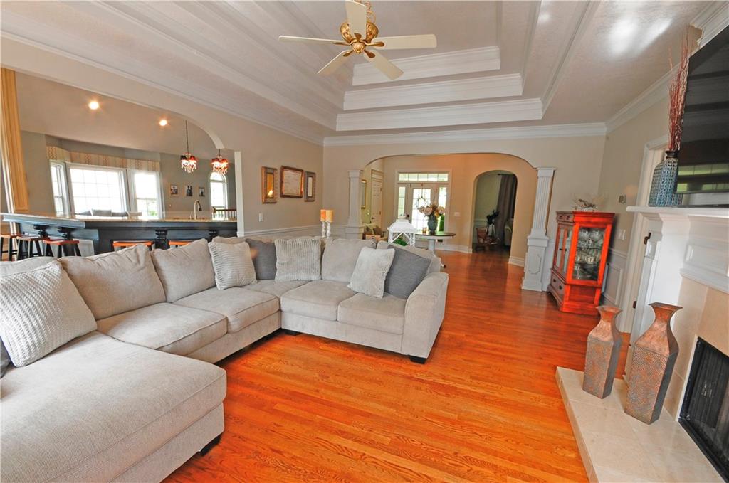 10121 Lakeview Parkway Villa Rica, GA 30180 - Photo 19 of 55 a living room with furniture and a fireplace