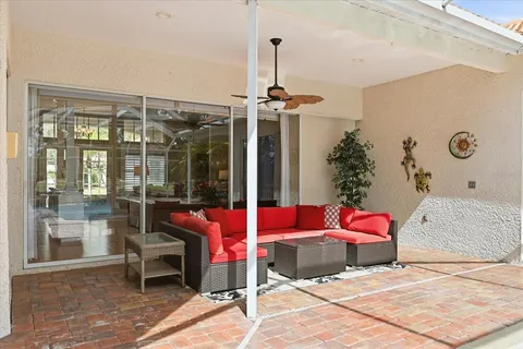 a view of outdoor space with garden