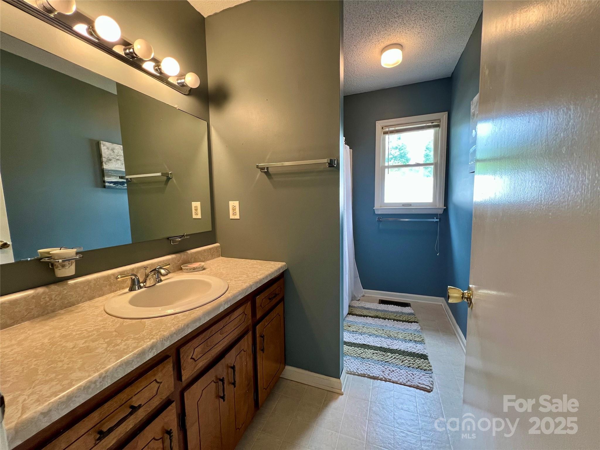 1469 Pearidge Road Bostic, NC 28018 - Photo 28 of 35 a bathroom with a granite countertop sink and a mirror