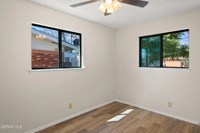 an empty room with a window