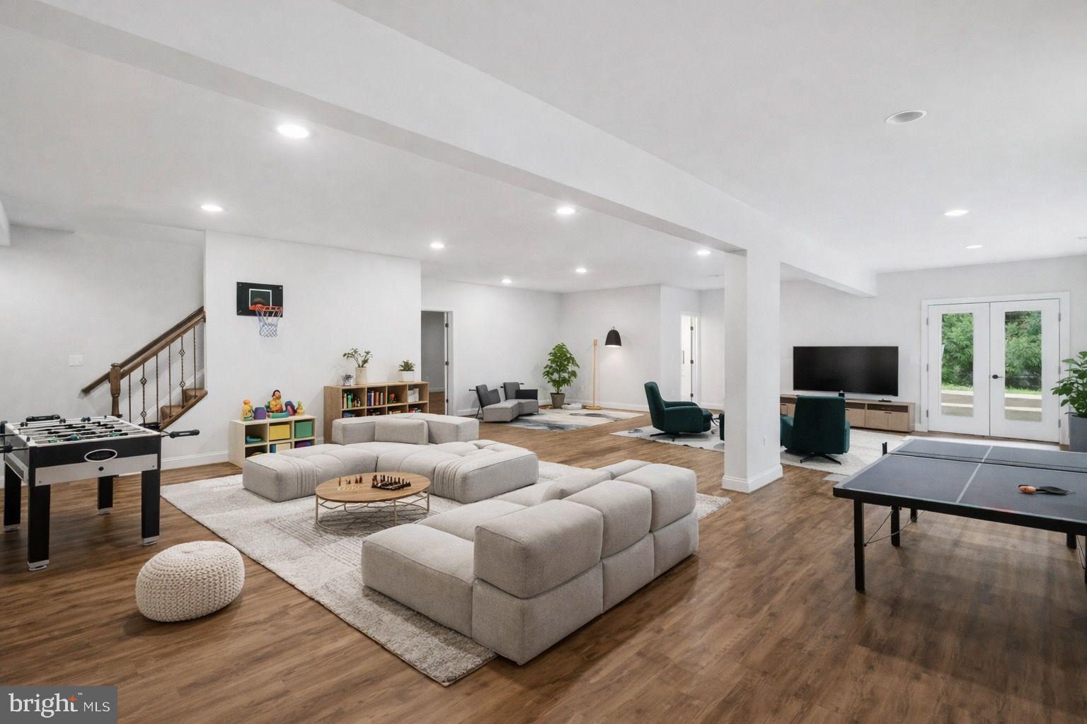 7821 Old Falls Road McLean, VA 22102 - Photo 39 of 47 Walk Out Lower Level Entertainment Area